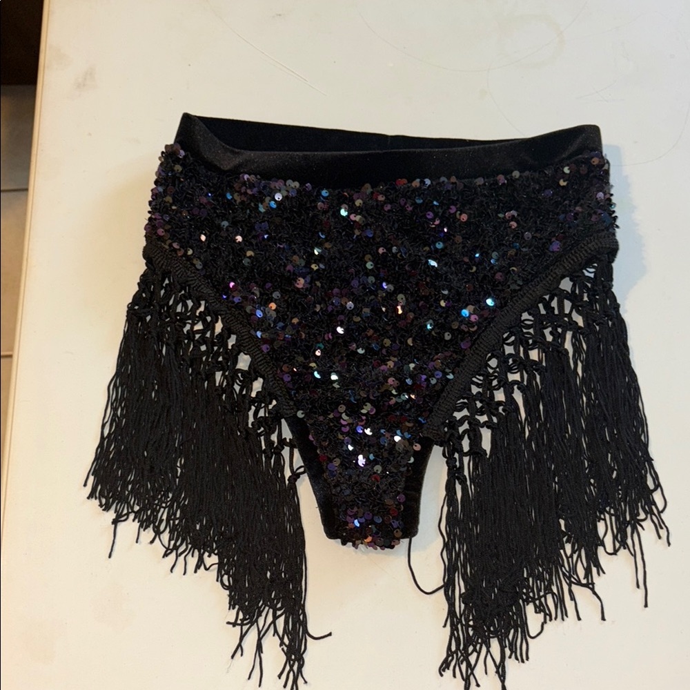 Bear Dance Black Sequin Shorts